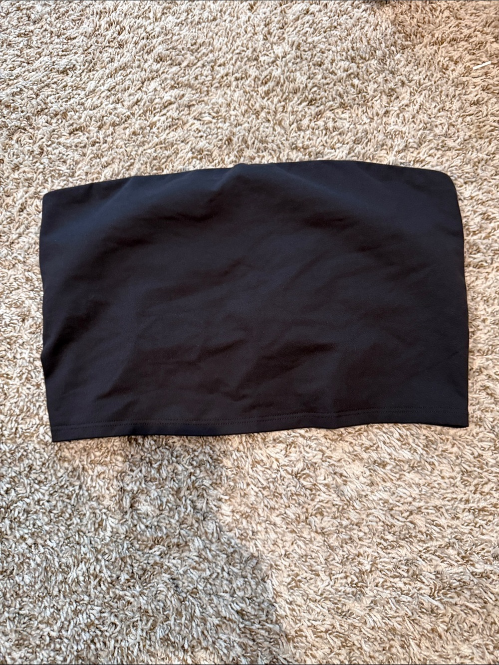 Everyday Black Strapless Tube Crop Top